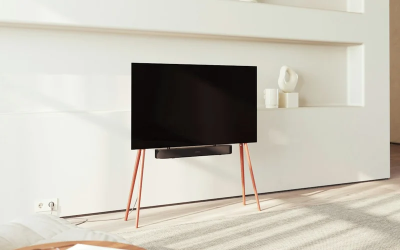 Flat-screen television in a living room